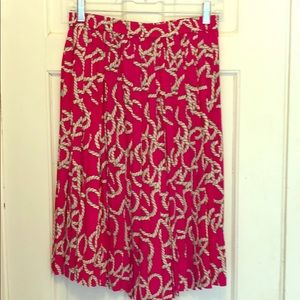Vintage Diane Von Furstenberg silk nautical skirt
